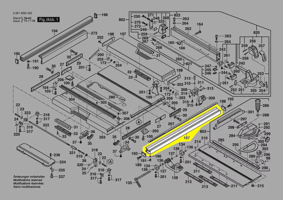 rail profilé réf. 2 610 018 275 Bosch